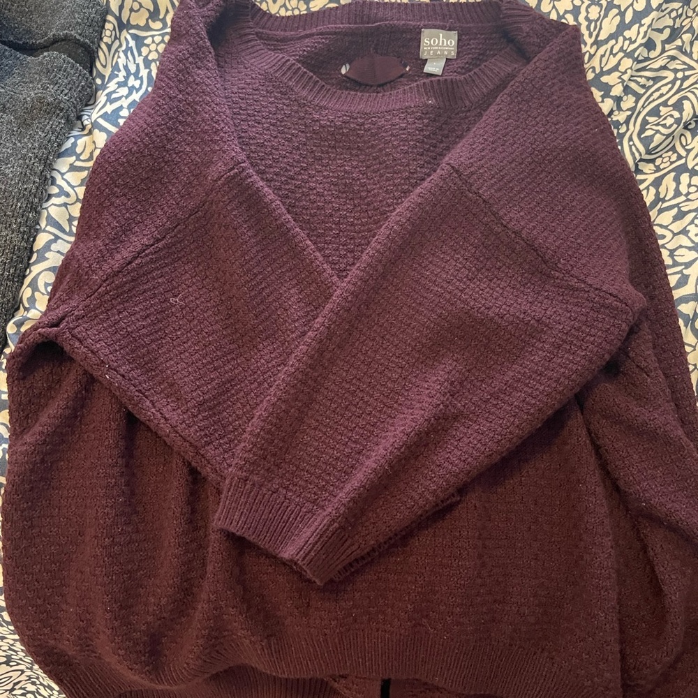SoHo sweater. Open back.